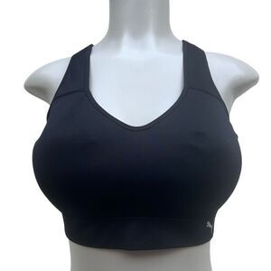 Puma Performance Training Sports Bra XL Black Seamless Convertible Cross Back